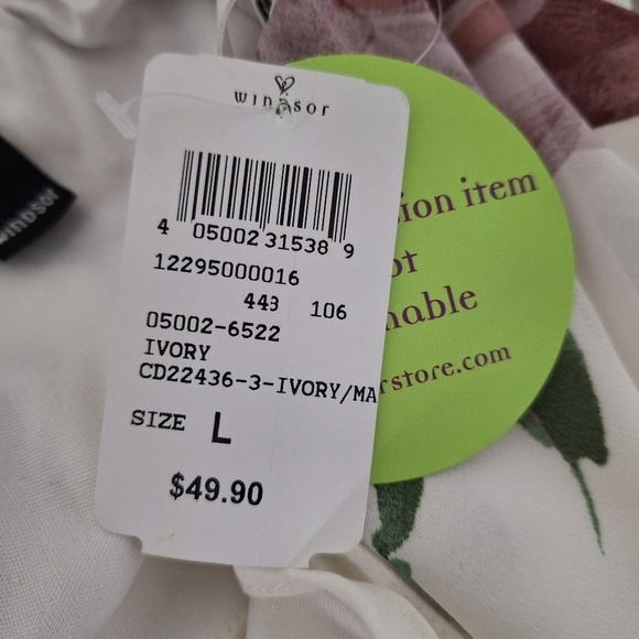 Windsor "NEW" Bohemian Floral Chiffon Cottagecore High Low Coquette Maxi Dress L - Picture 11 of 13